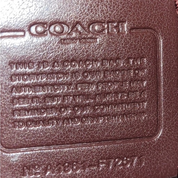 Coach Cassidy Lizard Embossed Leather Turnlock Chain Crossbody Bag F72671 - Picture 6 of 8